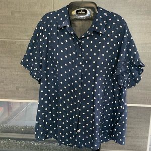Navy Polka dot shirt